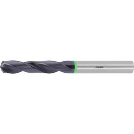 HOLEX Pro Steel Solid Carbide Drill, 3/16 inch Dia, 140 Deg Point Angle, TiAlN Coated, Through-Coolant 122504 3/16